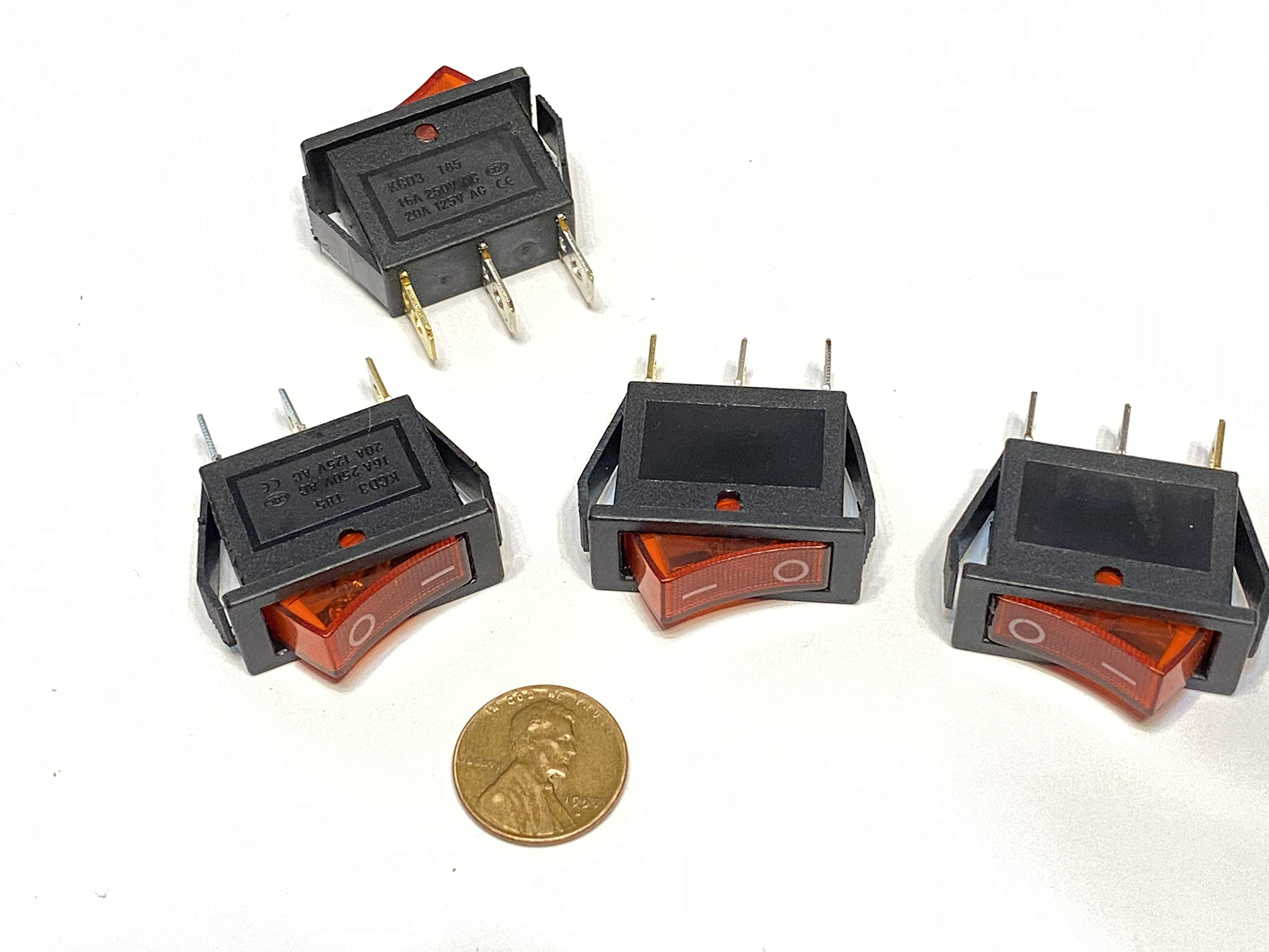 WMYCONGCONG 15 Stück SPDT-Tastschalter 3-polig AC 2A 250V/ 5A 120V NO/NC