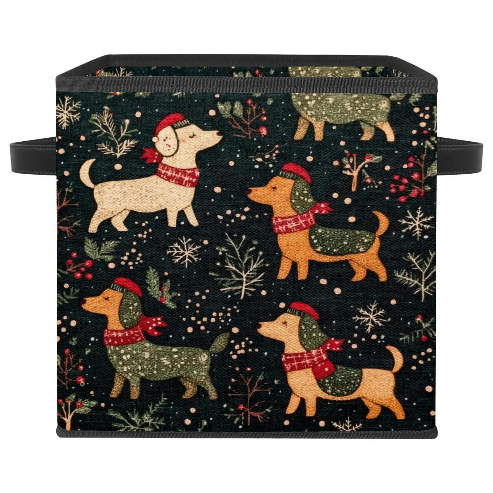 Boîte de rangement de Noël en tissu Oxford panier pliable pour vêtements