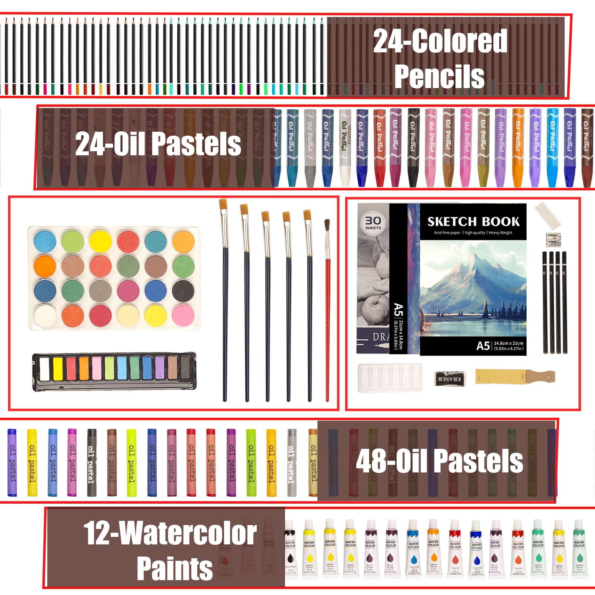 Deluxe Art Set for Kids - 168 Piece Drawing & Painting Kit -5 Deluxe Art Set for Kids - 168 Piece Drawing & Painting Kit -5