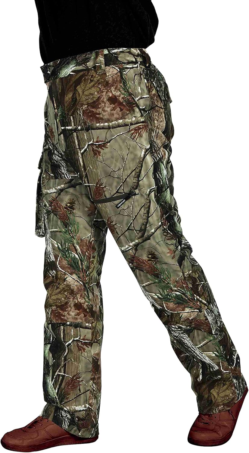 Krumba Mens Camo Hunting Pants: Winter Insulated Warmer Tactical Windproof Softshell Hiking Trouser - Image 8