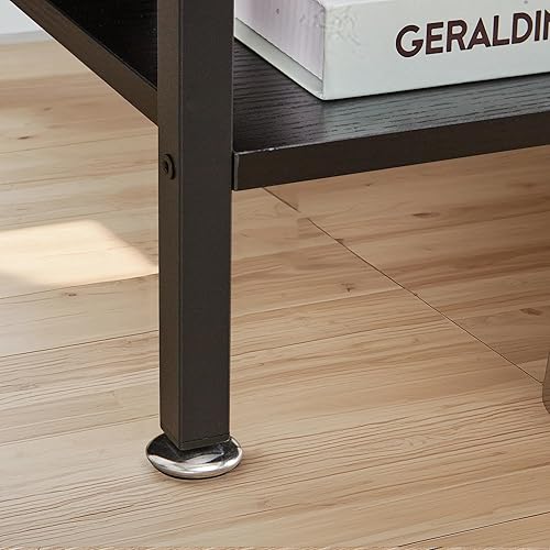 Miniatura 16 de VECELO Mesitas de noche, mesas auxiliares modernas, mesita de noche con cajón y estante de almacenamiento para dormitorio, sala de estar Retro