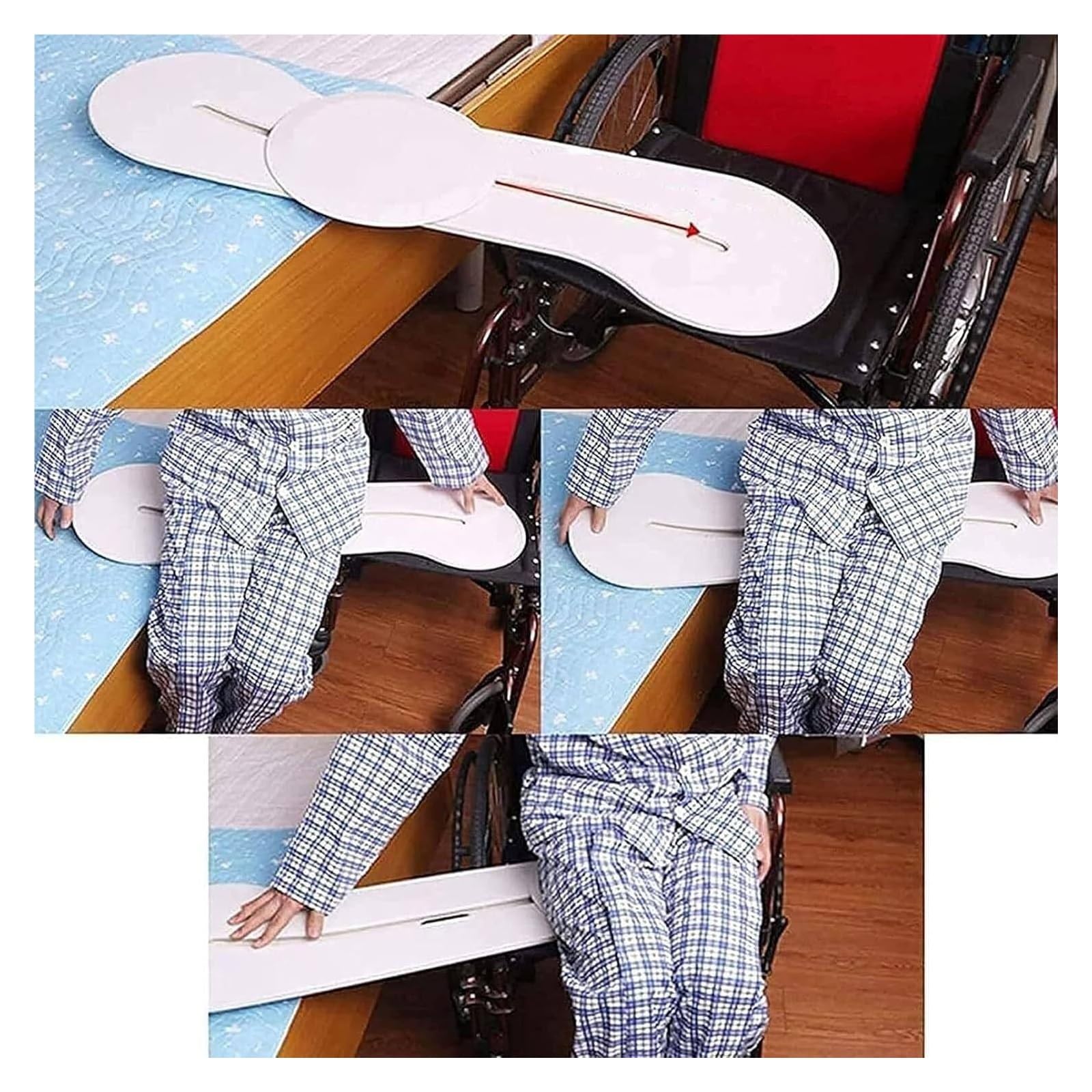 Tabla de transferencia for silla de ruedas con disco deslizante-102cm | Polímero robusto, transferencia guiada 360, de cama a silla, personas movilidad reducida, deslizamiento suave sin esfuerzo