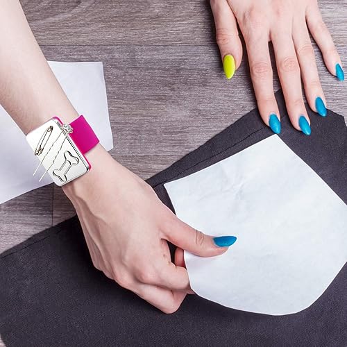 Miniatura 4 de 2 piezas de alfiler magnético para costura, soporte magnético para acolchar, pasadores de costura, pinzas para el cabello con bolsa de franela,