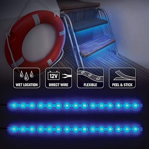 Miniatura 6 de Armacost Lighting RibbonFlex Pro - Cinta de luz LED IP67 impermeable de 18 pulgadas, color rojo y verde