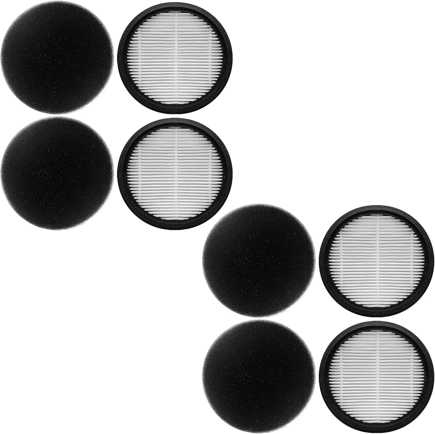 Vacuum Cleaner Filter Replacement (4-Pack) - Compatible with SMOTURE VAC01/VAC02/VC70 & ozeeco EC01 Cordless Vacuum Cleaners, Washable and Reusable