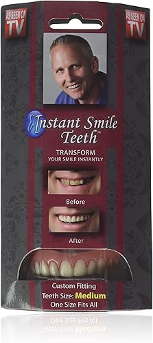 Revestimiento para dentadura. Tamaño mediano. Materiales ajustables del doctor Bailey. Sonrisa instantánea.