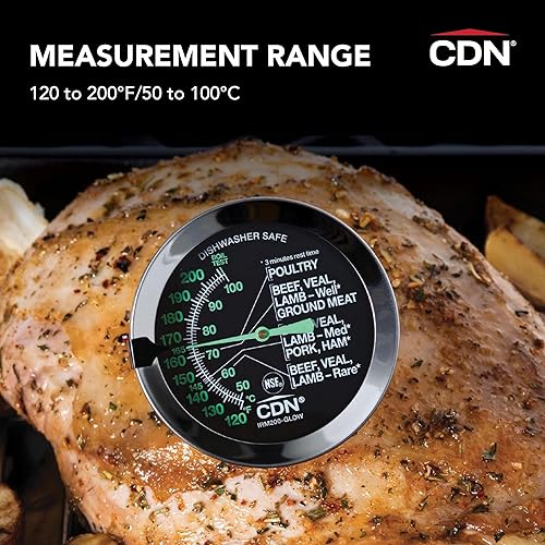 Miniatura 5 de CDN IRM200-Glow Proaccurate CarneAves de corral termómetro a prueba de horno-NSF Certificado, Large Dial-GLOW MeatPoultry, A, Not Applicable
