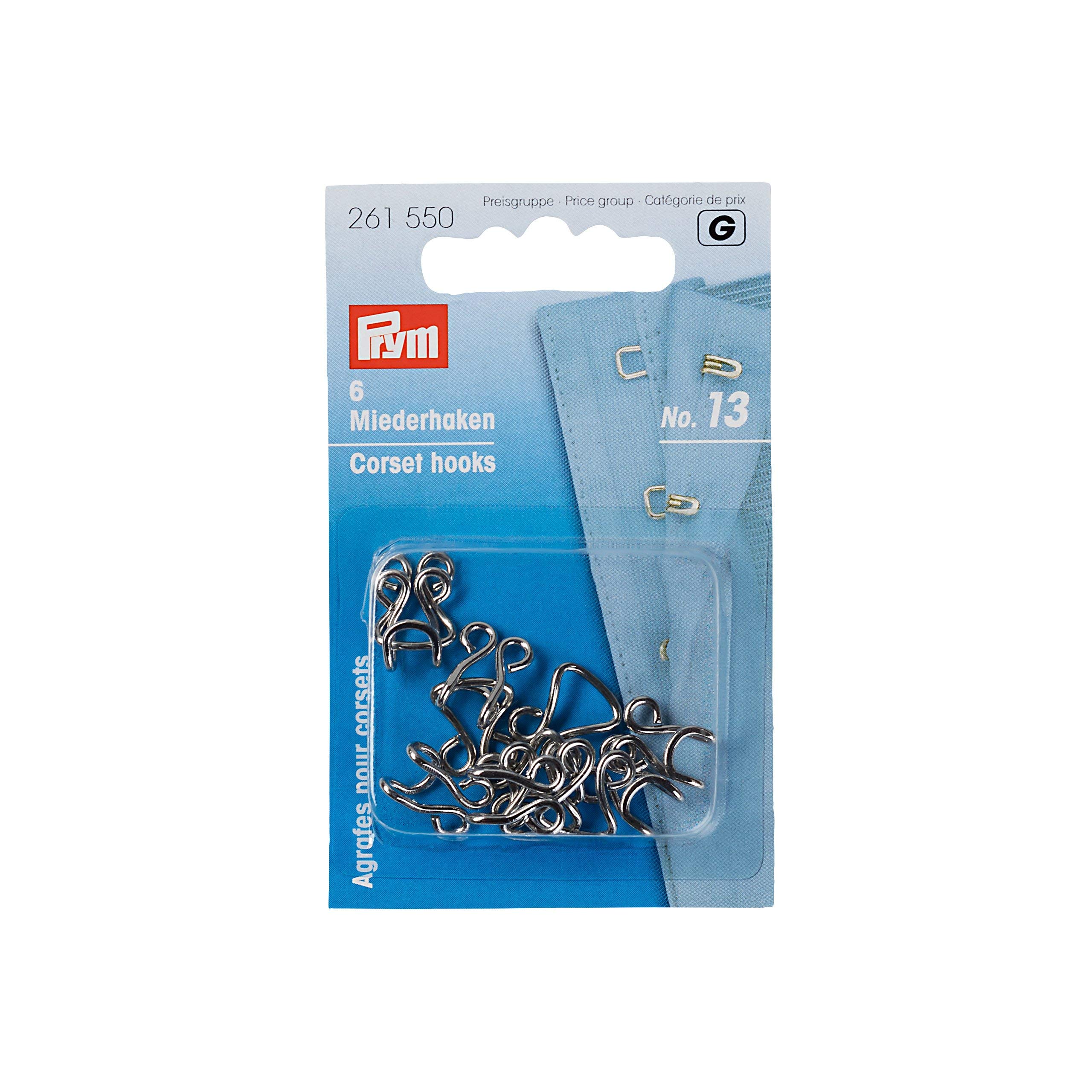 Prym - Black No.13 Hooks and Eyes for Corsets - 1 Unit