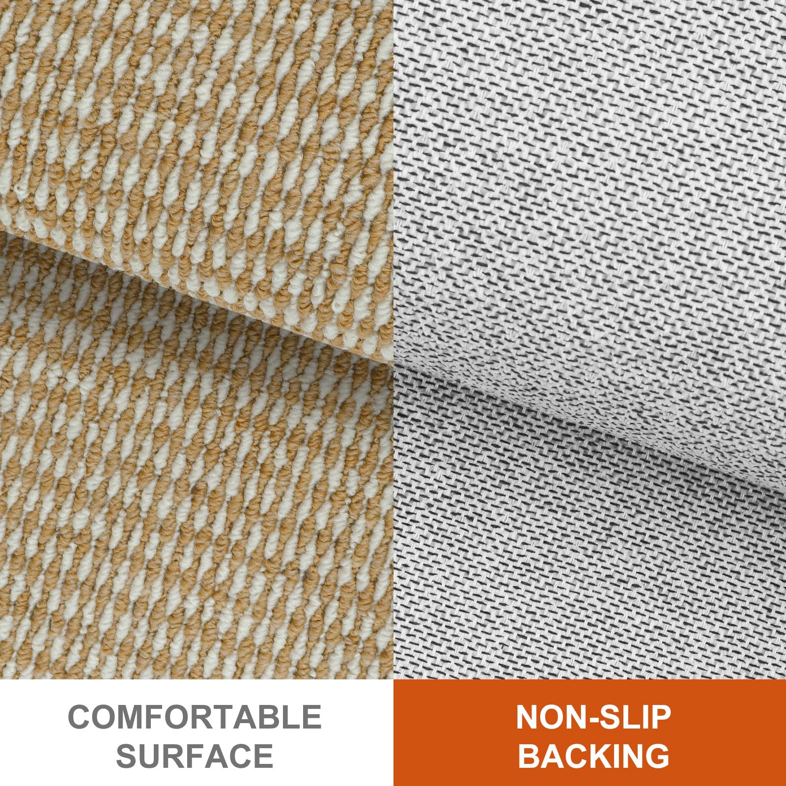 Zerbino per Ingresso 80 x 120 cm, Ultra Sottile Zerbino Interno ed Esterno Assorbente, Lavabile in Lavatrice Tappeto Ingresso Interno Antiscivolo, Tappetino Entrata, Beige Bianco