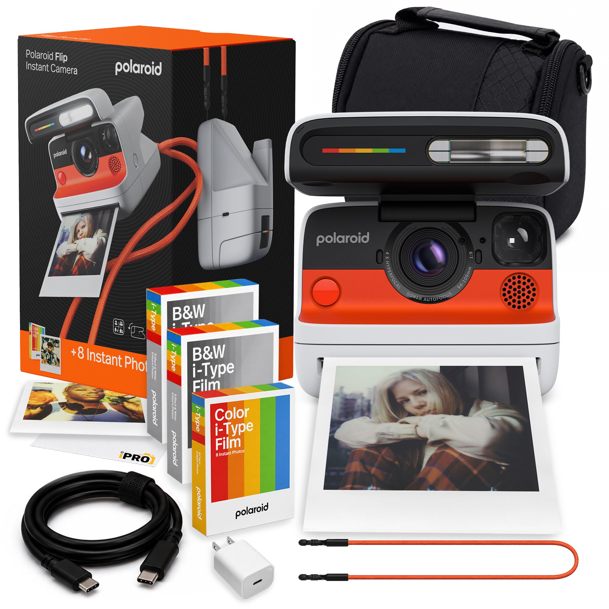 Polaroid Flip Instant Camera in White with Film (24 Exposures) Bundle | Polaroid Camera with Film, Sonar Autofocus, 4-Lens System, Ideal for Travel, Parties & Instant Photography-picture-30