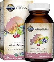 Garden of Life Organics Women's Multivitamin: USDA Organic Vegan Whole Food Multi with Vitamins C, D, B12, Iron for Energy, Skin & Nails, 120 Tablets