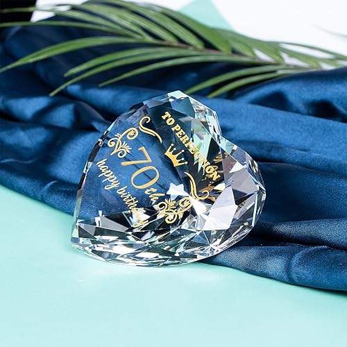 Miniatura 6 de YWHL Regalos de cumpleaños número 70 para mujeres, regalos de cumpleaños para mujeres de 70 años, recuerdos de cristal, ideas de regalo para mamá,