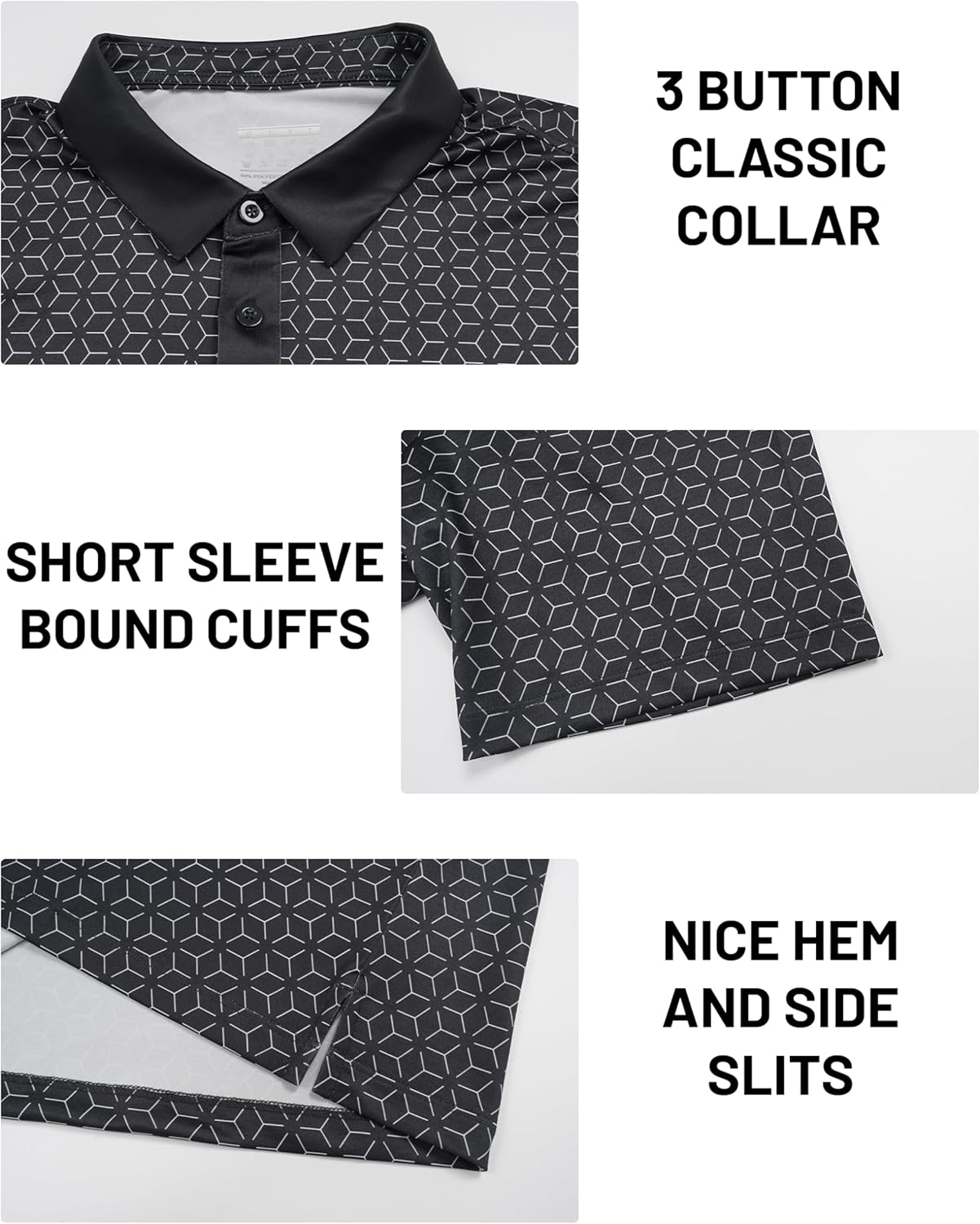 MAGCOMSEN Mens Golf Shirt Short Sleeve Dry Fit Moisture Wicking Golf Polos Casual Performance Print Collared Shirt Men - Image 7