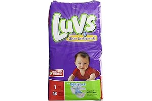 Don't Say Baby Luvs Diapers, Size 1, 48 Count with Ultra Leak Guards