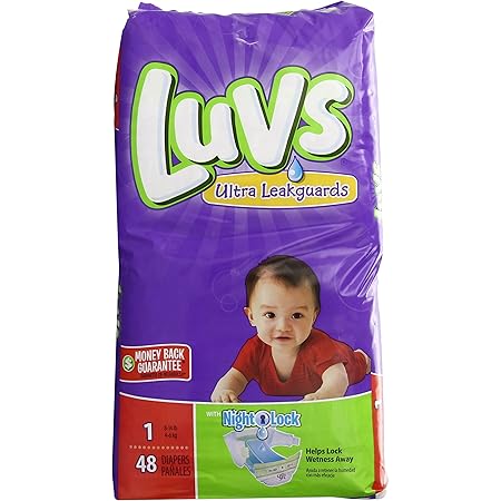 Luvs with Ultra Leak Guards Diapers, Size 1, 48 Count