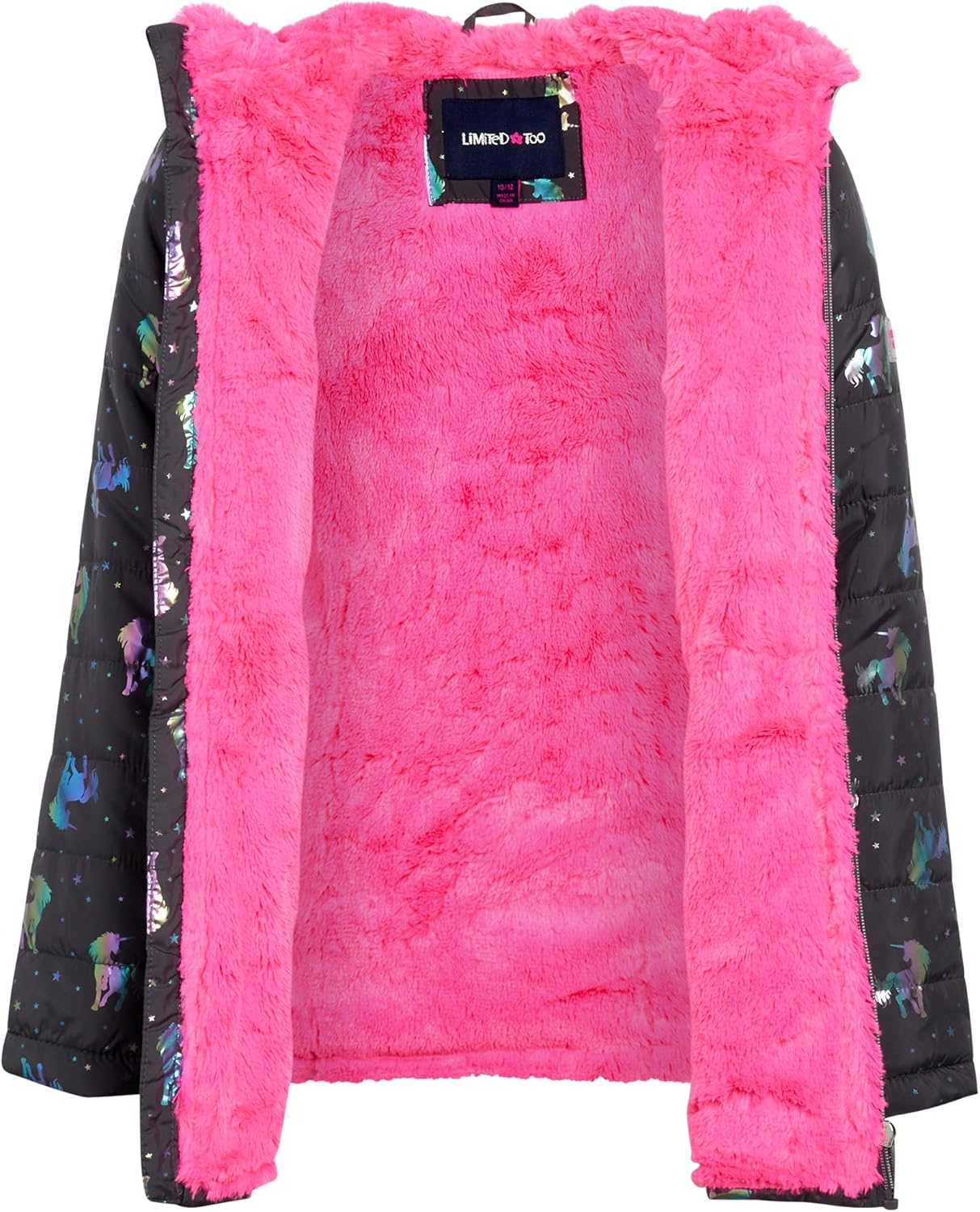 Limited Too Girl's Midweight Coat - Faux Fur Sherpa Lined Anorak Jacket (Size: 7-16): Clothing, Shoes & Jewelry