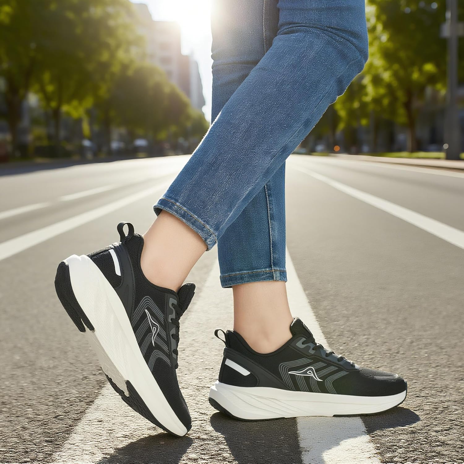 Ablanczoom Womens Walking Shoes Breathable Mesh Non-Slip Sole Lightweight Sneakers for Casual Athletic Workout - Image 6