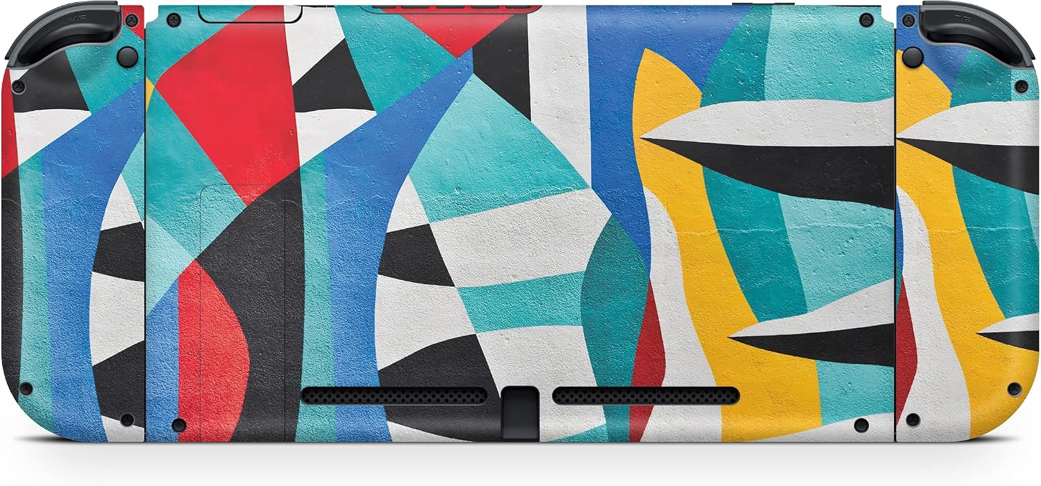Tacky Design Graffiti Skin Compatible with Nintendo Switch Skin Wrap Cover, Colorful Skin for Nintendo Switch Stickers, Premium Vinyl 3M Full Wrap Decal, Compatible with Joy-Con, Console, Dock.