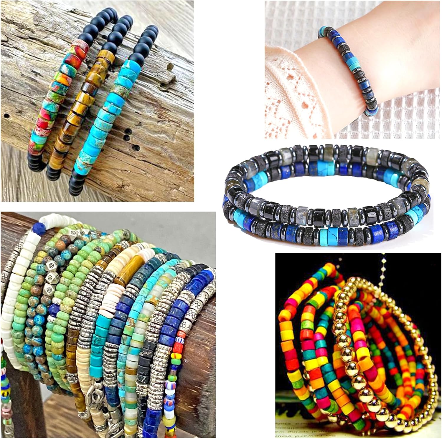 2x4MM 150PCS Amazonite Tube Cylinder Rondelle Abacus Disk Spacer Loose Beads for Jewelry Making - Image 5