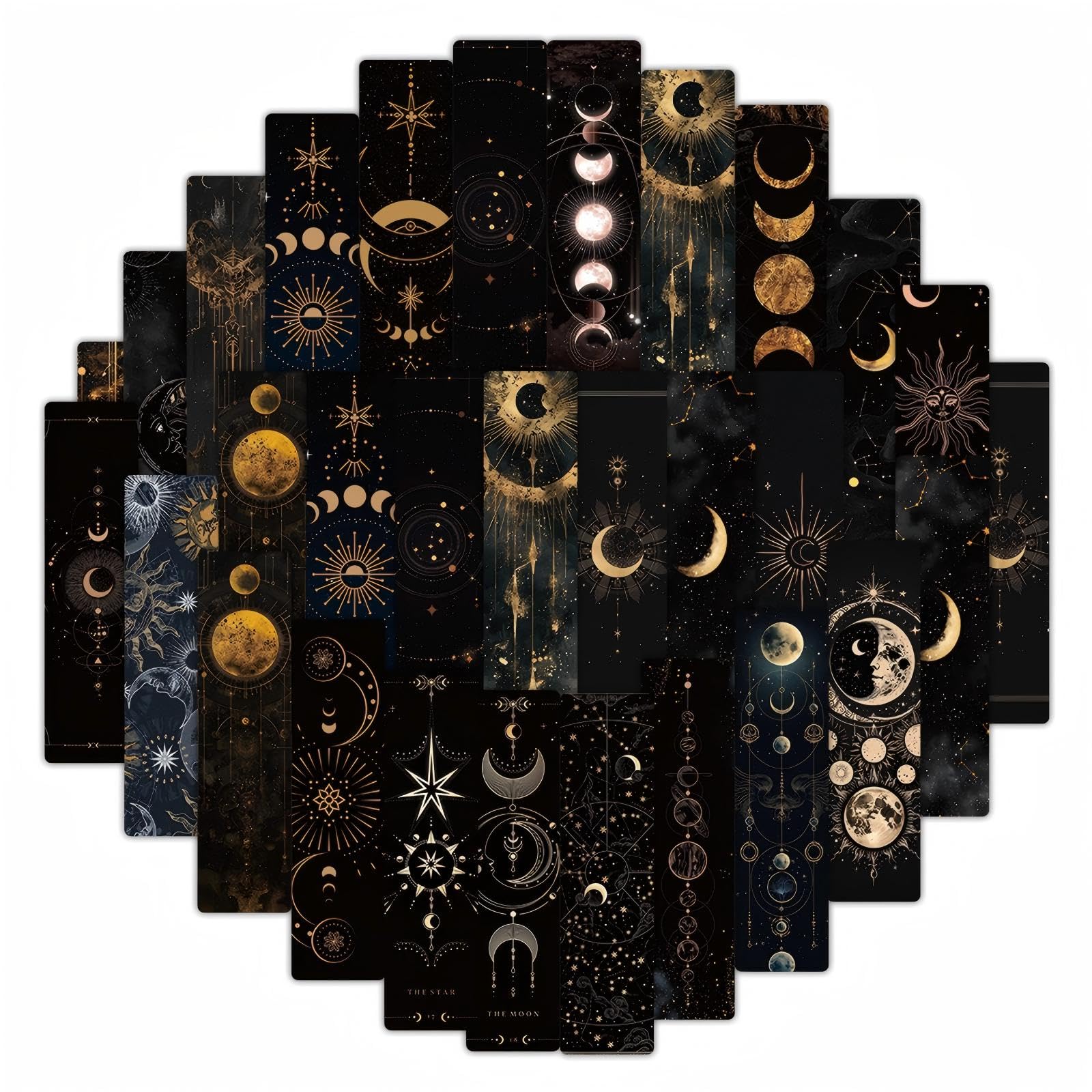 24Pcs Astrology Bookmarks, Premium Fade-Resistant Paper/Cardboard with 12 Zodiac/Planetary/Horoscope Motifs, HD Symbol Prints for Astrology & Horoscope Fans — image 1