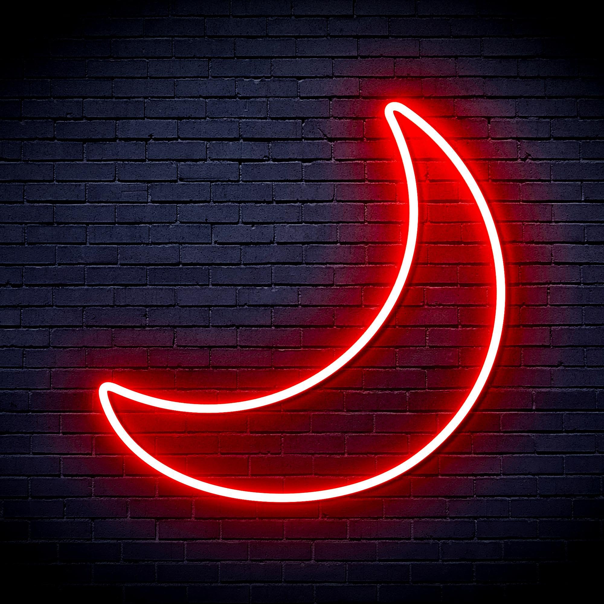ADVPRO Moon Space Kid Room Flex Silicone LED Neon Sign - Red - st16s33-fnu0004-r — image 1