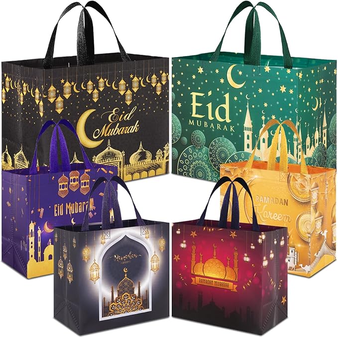 DoneJPee Ramadan Goodie Bags, 100 Pcs, 4 Designs, Polypropylene, for Eid Mubarak Decoration, Muslim Party Favor Supplies : Buy Online at Best Price in KSA - Souq is now