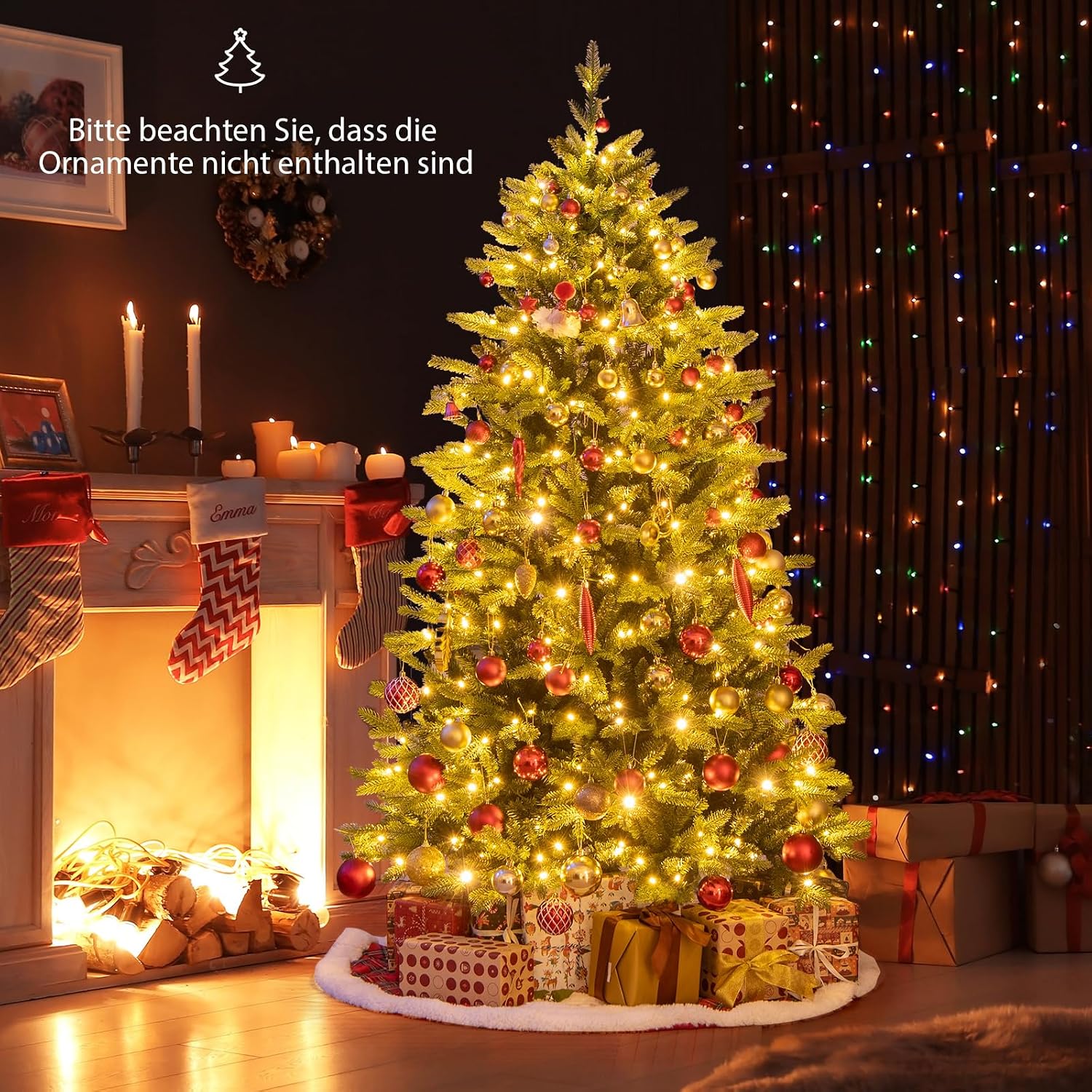 Costway Kunstkerstboom 180 cm Verlicht – afbeelding 2