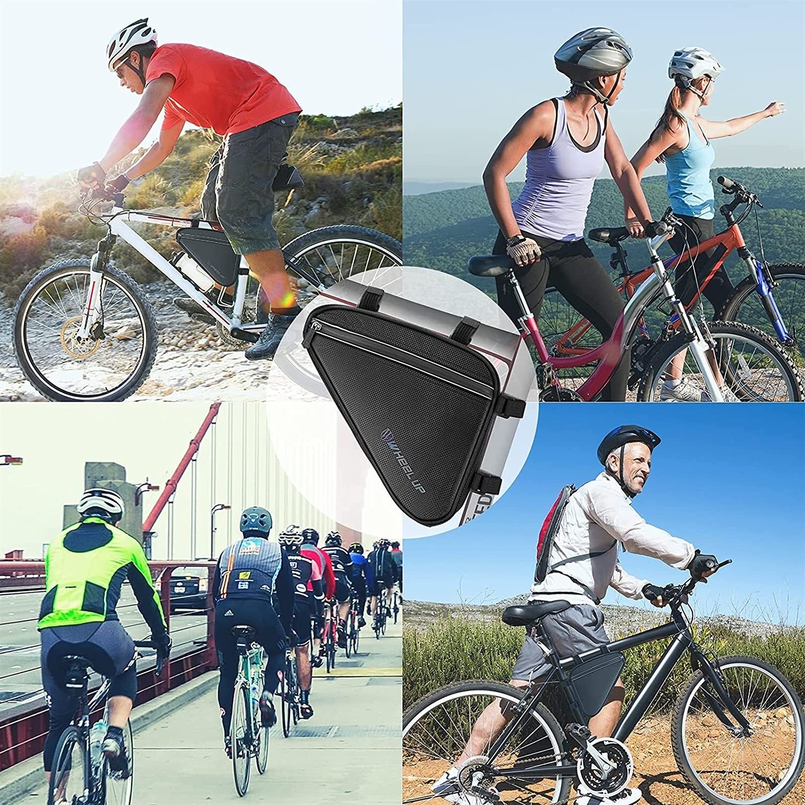 Amazon.co.jp: SSDD 自転車バッグ、ビーム三角形のバッグ、トップ