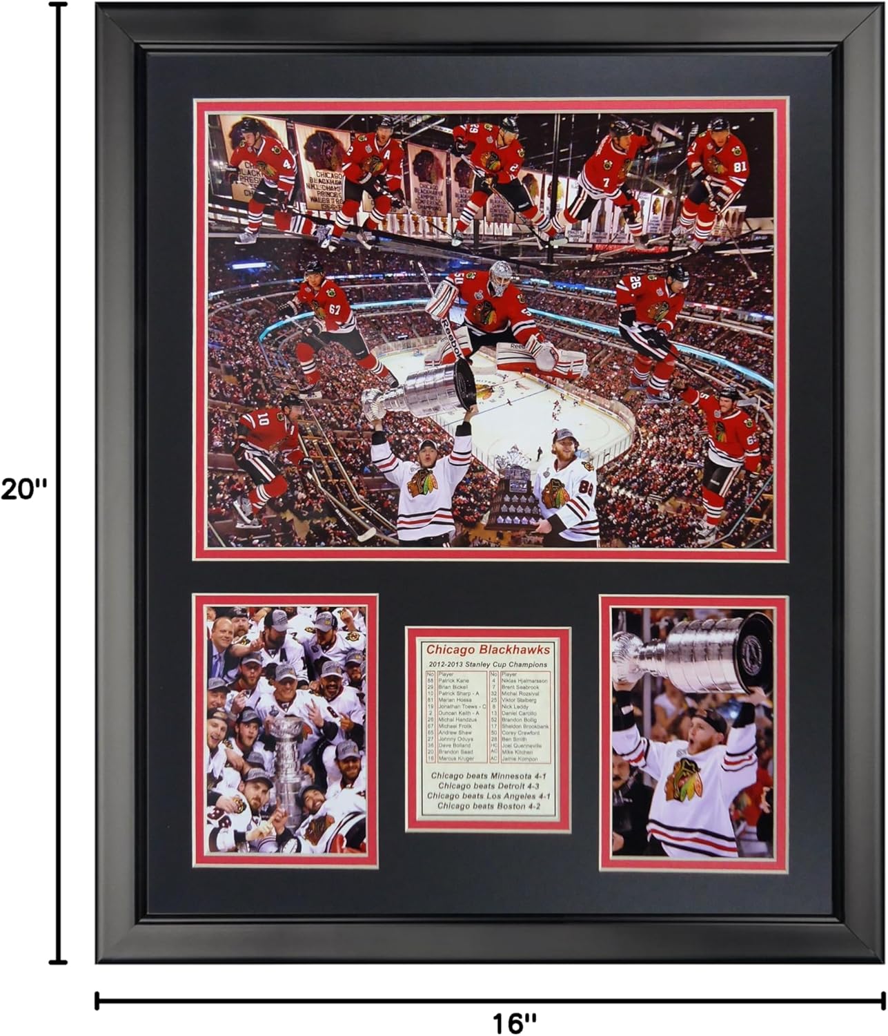 Legends Never Die Chicago Blackhawks 2013 NHL Champions - Collage Framed Photo Collage, 16" x 20"