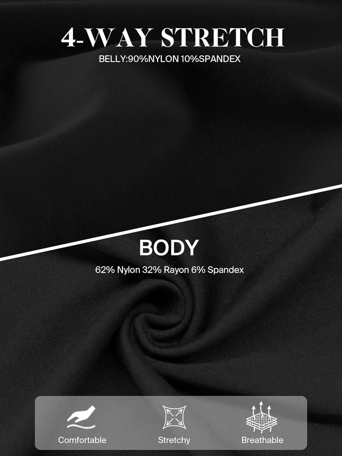 Ecavus Women's Maternity Pants Over Belly Seamless Stretchy Work Pants Maternity Wide Leg Pants with Pockets - Image 7