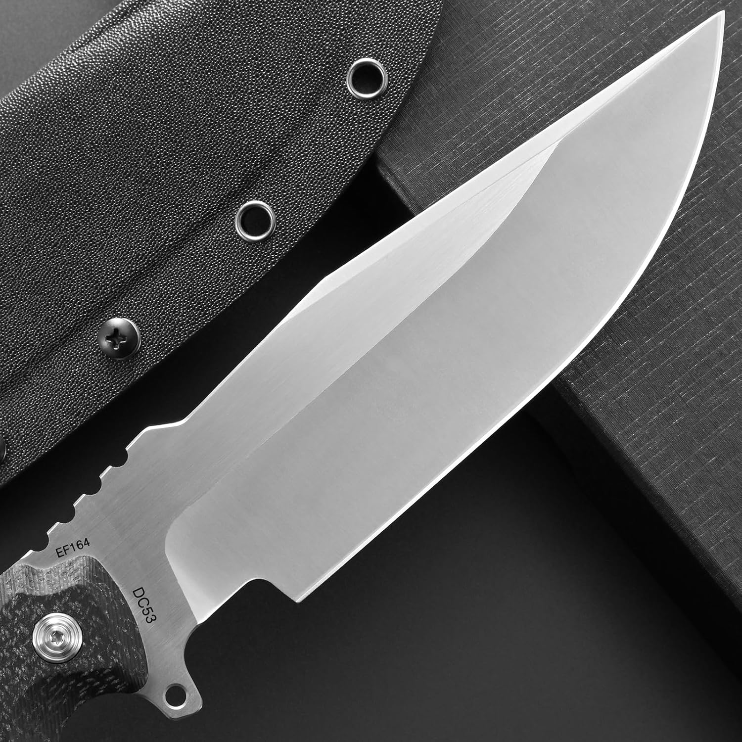 Eafengrow EF164 Fixed Blade Knife DC53 Steel Blade Micarta Handle Full Tang EDC Tool Fix Knifes for Outdoor Camping Hunting Survival