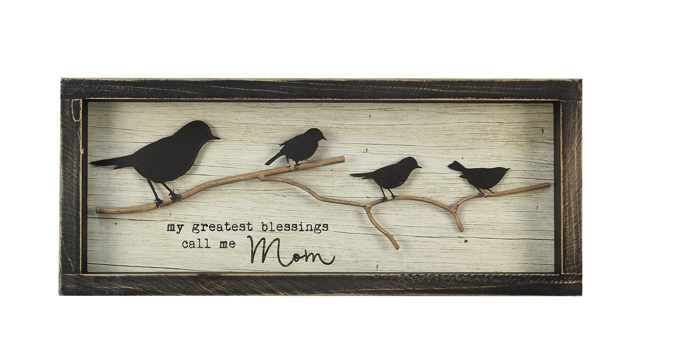 Young's 15.5" x 1.5" x 6.5" Inc Wood Greatest Blessing Bird Sign, Multi Color