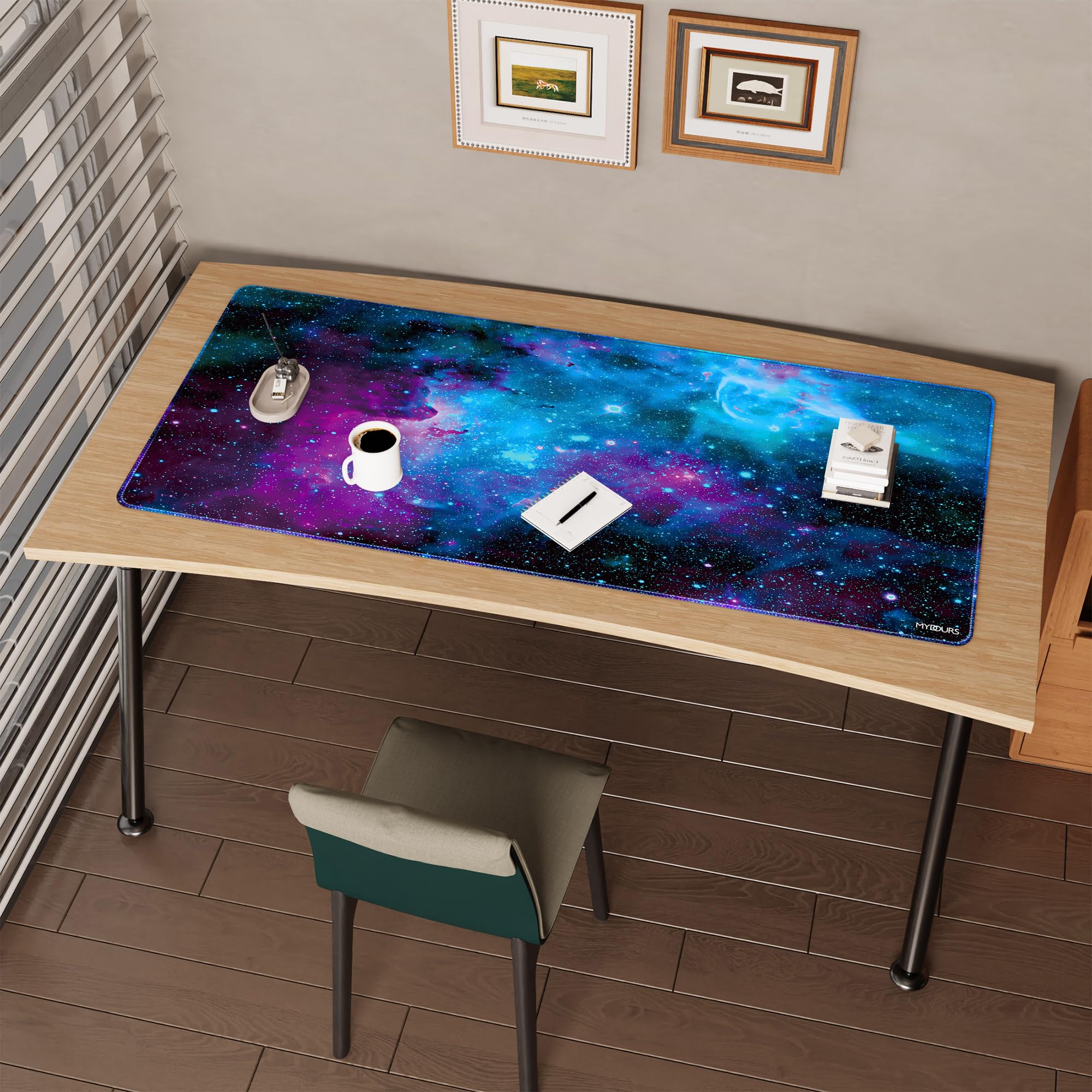 Mydours Podkładka pod mysz XXL 1500 x 700 mm, antypoślizgowa gumowa podkładka pod mysz i gładka tkanina, podkładka pod mysz do gier, podkładka pod mysz do gier na komputer biurowy (uniwersalna)