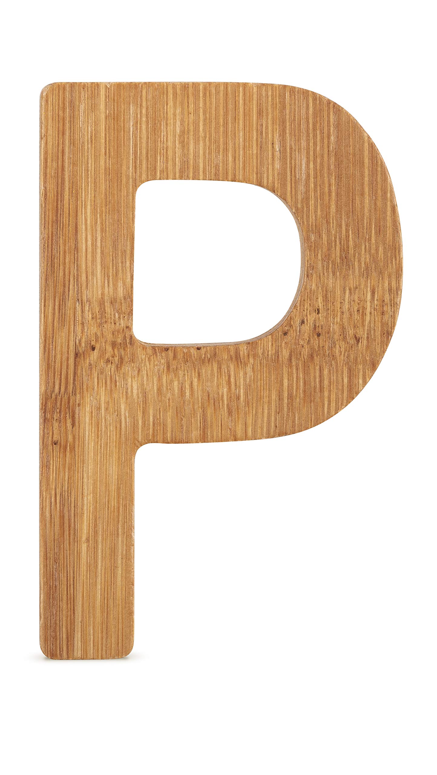 Small Foot 12069 ABC letter P made of sustainable bamboo, can be combined with other letters as a decoration or door sign