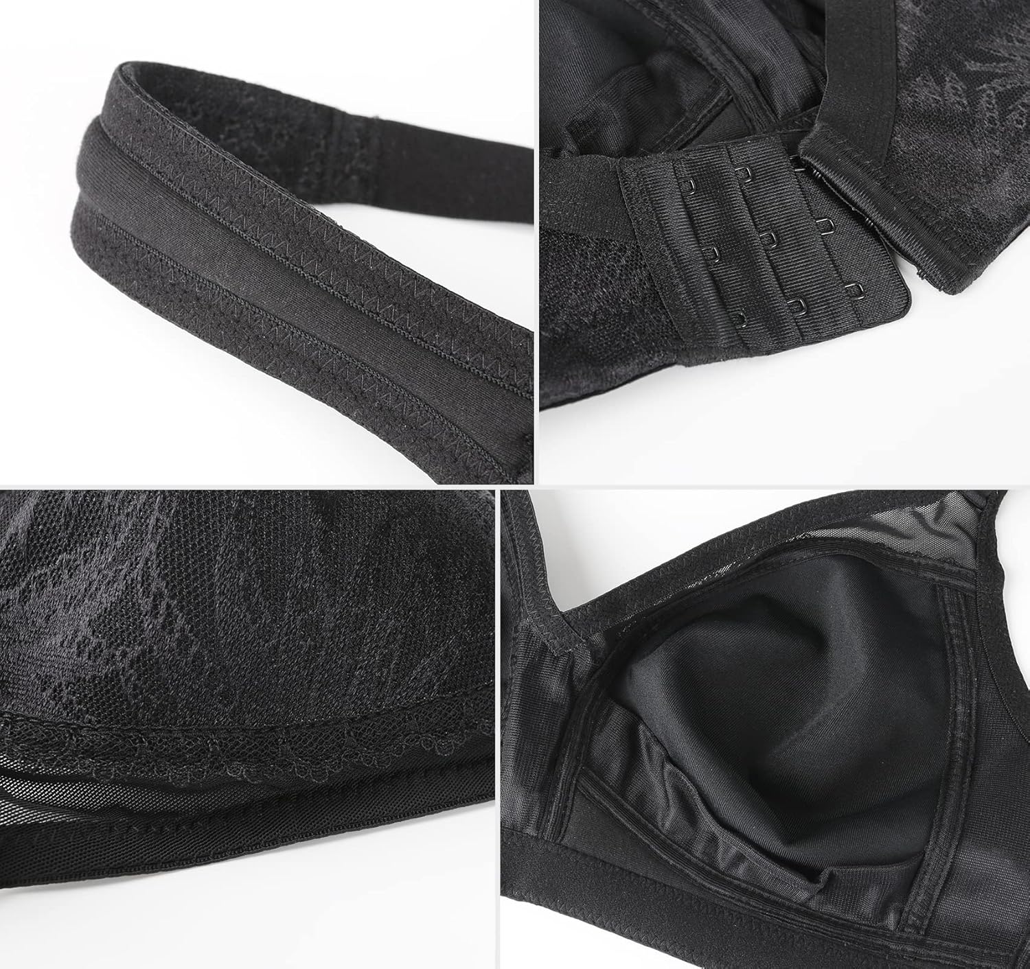 DotVol Women's Minimizer Bras Comfort Non Padded Full Figure Large Busts Wirefree Plus Size Bra - Image 5