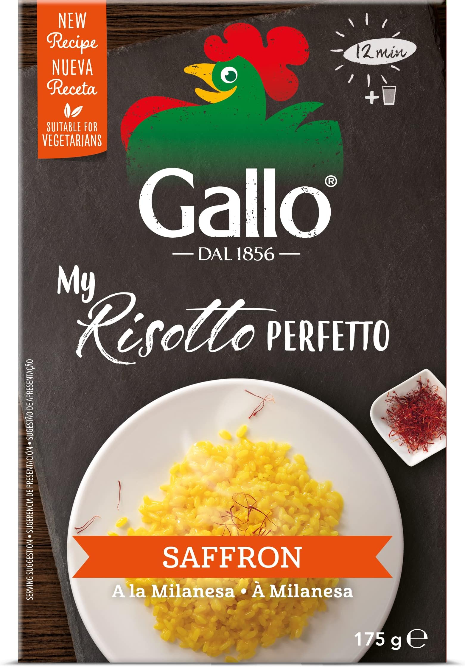 Riso Gallo Risotto Pronto Saffron 175g - Pack of 6