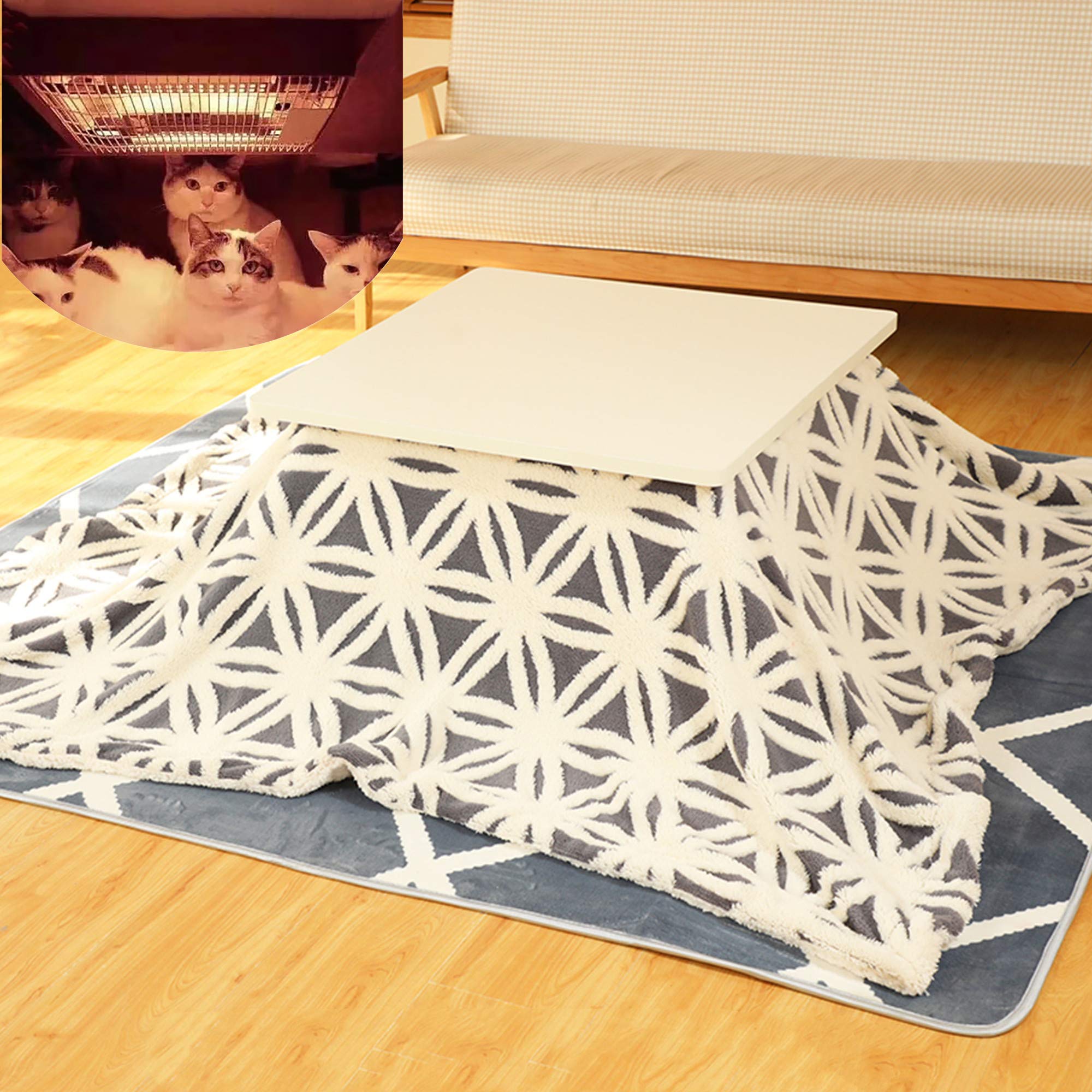 Buy FMXYMC Heated Coffee Table, Japanese Stove Table, Heating Table