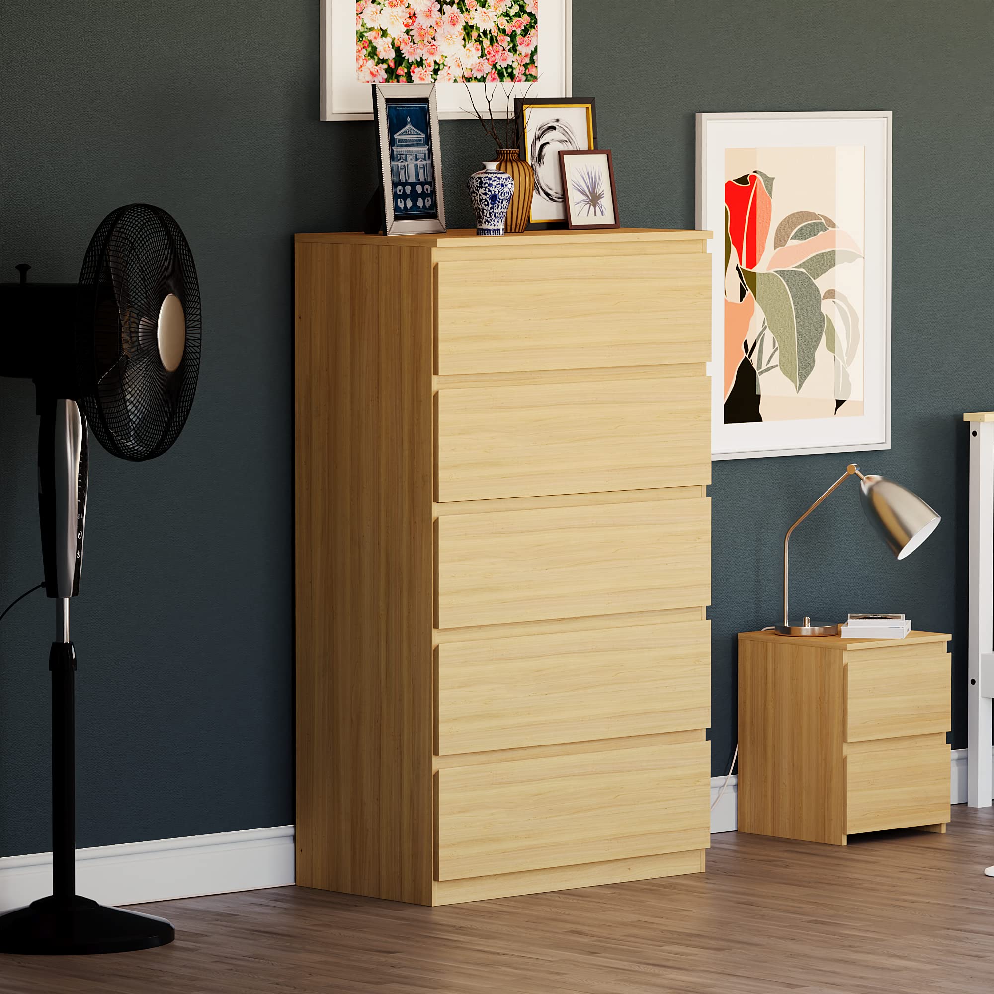 Vida Designs Denver Drawer Chests (Pine, 5 Drawer)