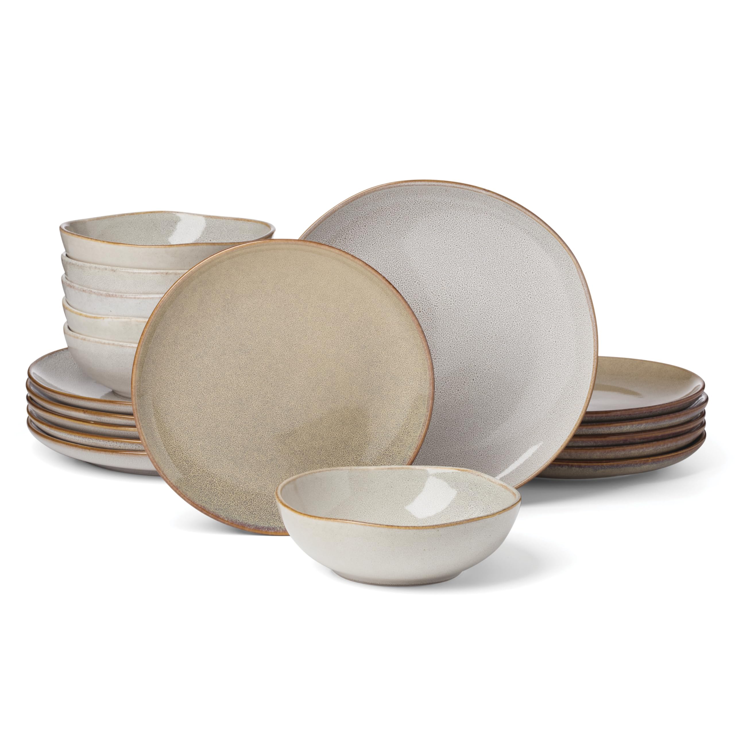 Amazon.com | Oneida 899208 Organic Shades Oatmeal 18-Piece