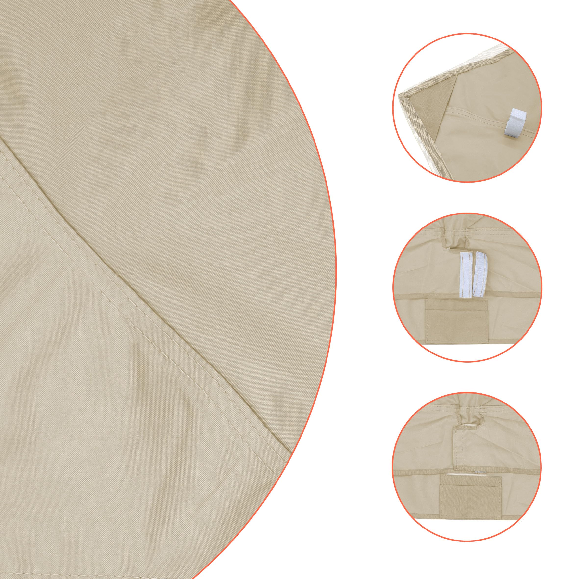 Tetto di ricambio per gazebo Cape Town, 4 x 3 m, impermeabile, in 3 colori, con rivestimento in PVC (beige)