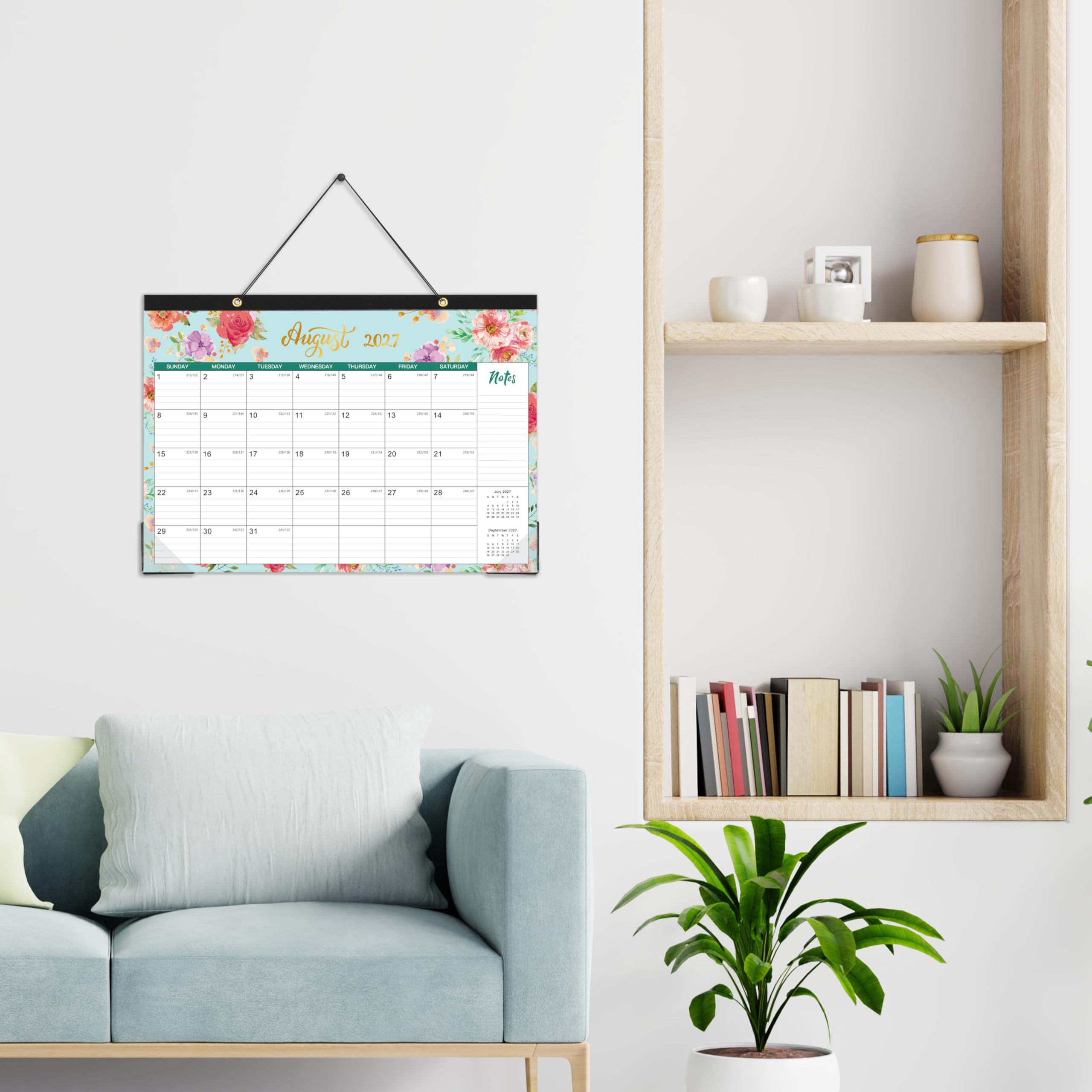 Calendario de escritorio 2024-2025, calendario mensual de escritorio y