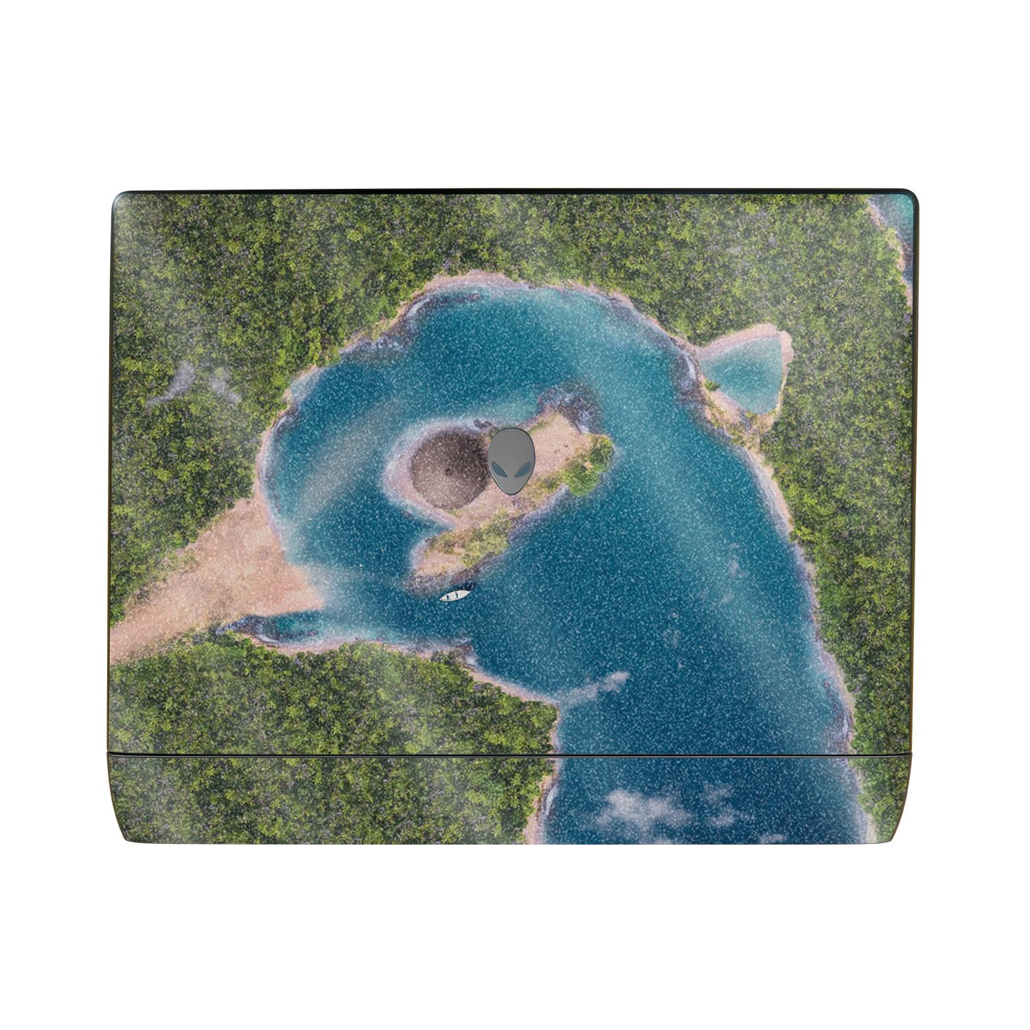 Glossy Glitter Laptop Skin Compatible with Alienware 16 Area-51 (2025) - Arial Beach - Premium 3M Vinyl Protective Wrap Decal Cover - Easy to Apply | Crafted in The USA by MightySkins