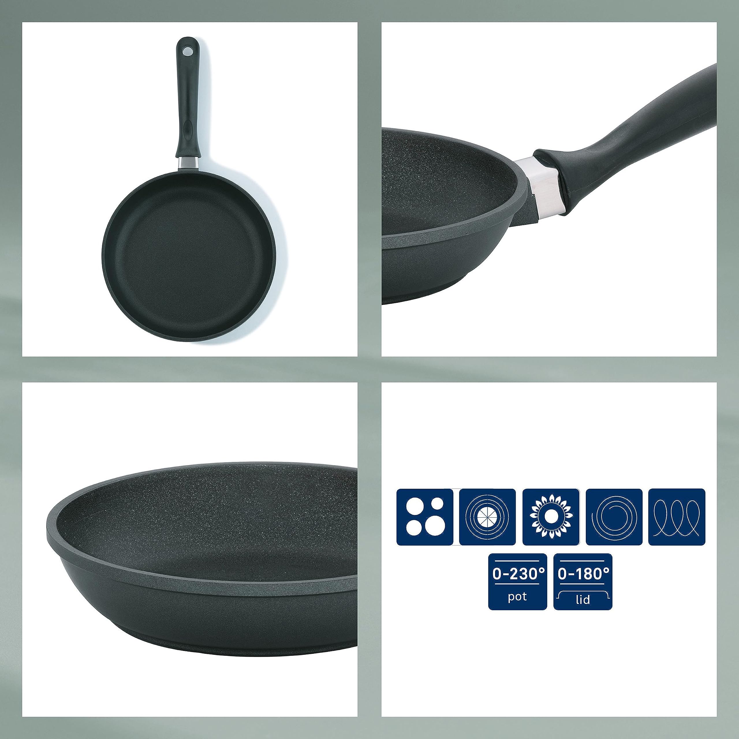 kela Padella per crêpes28 cm KERROS, padella per frittelle a induzione, alluminio pressofuso con rivestimento ceramico, manico in bachelite, padella per crêpes a induzione