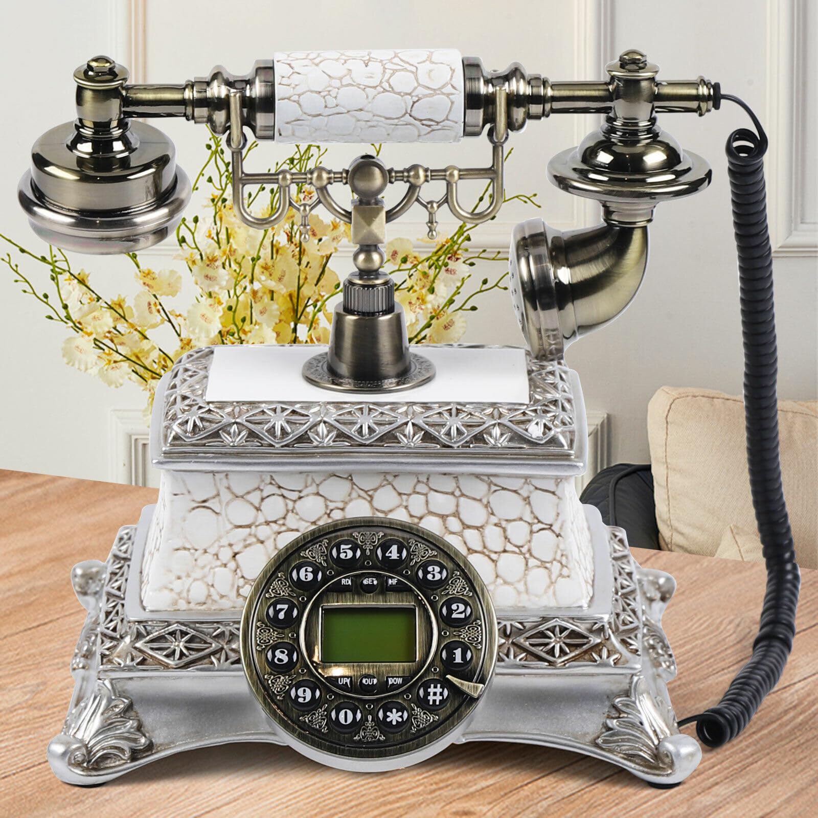 Telefono fisso retrò nostalgia telefono antico telefono da tavolo retrò classico telefono di casa antico telefono fisso telefono fisso per casa ufficio