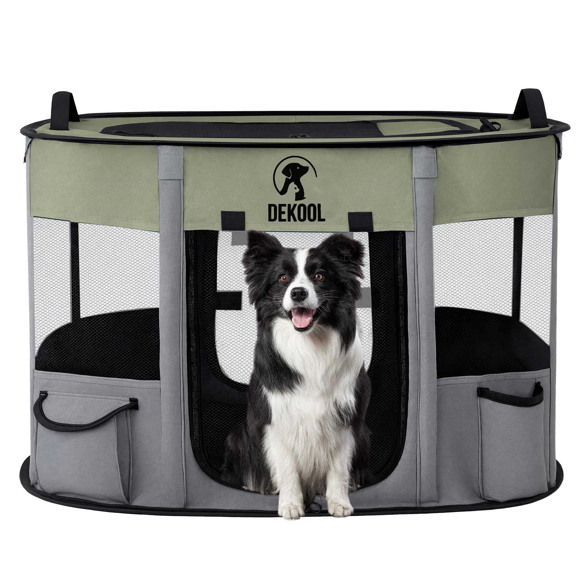 Multiple Options: Available in Two Colors and Three Sizes to accommodate Pets, Two Locking Zipper Rolling mesh Doors facilitate Easier Access.