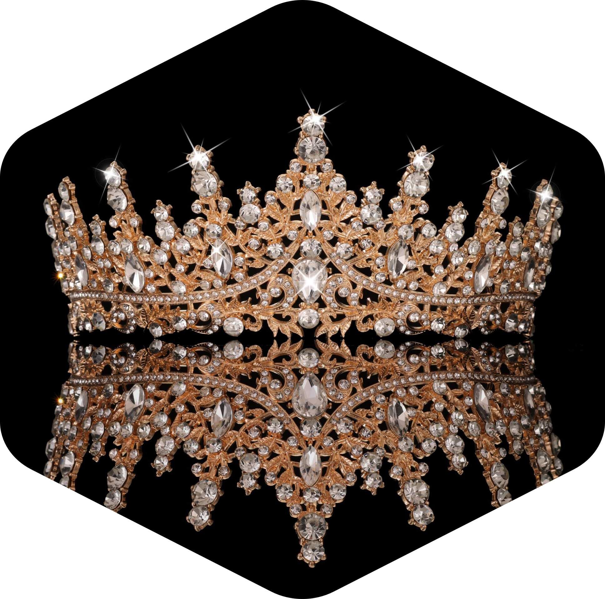 Aimilcall Tiaras Crowns for Women, Crystal Princess Tiaras Rhinestone Queen Headband Wedding Bridal Hair Accessories For Birthday Prom Pageant Party (