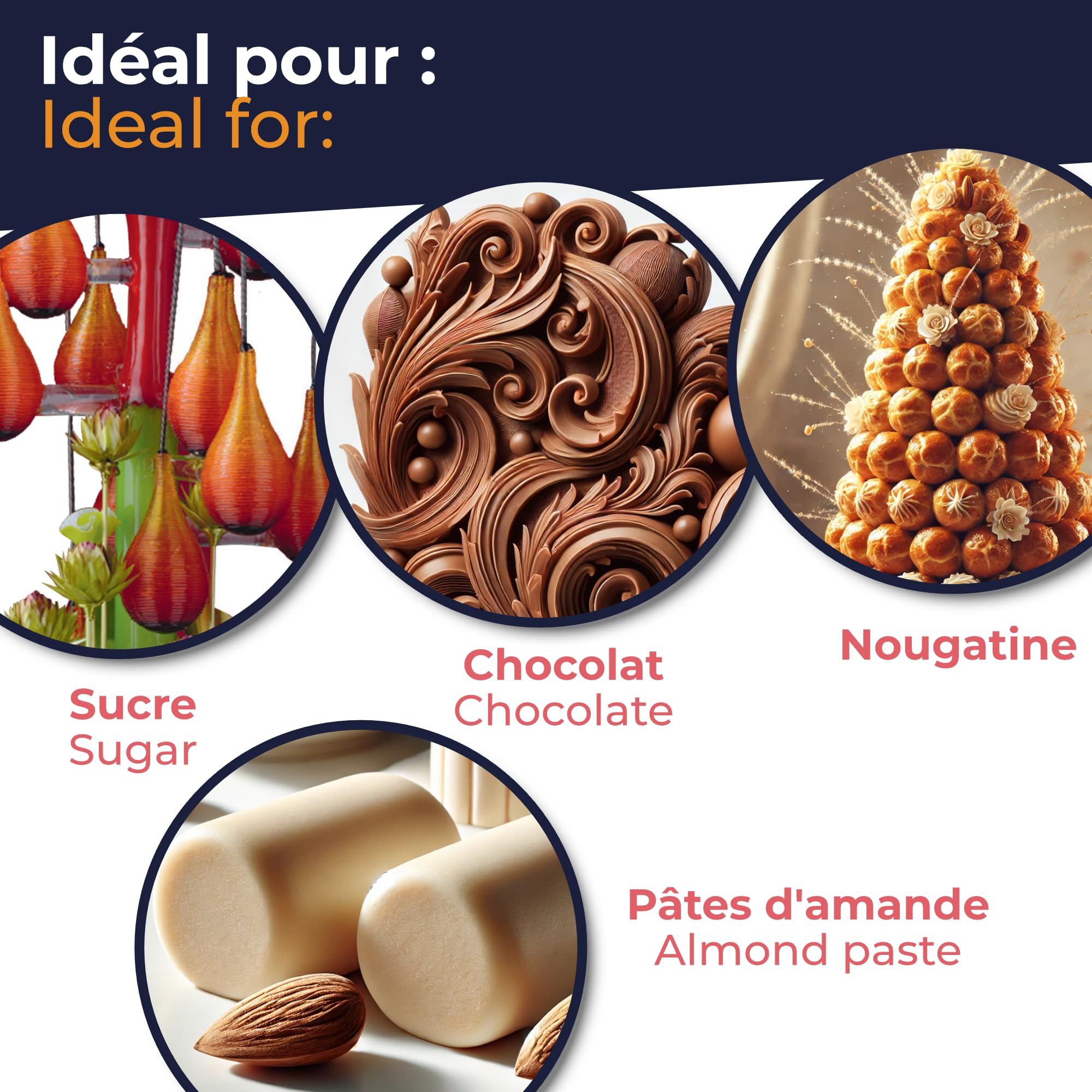 Déco Relief - Spray Vernis Alimentaire 400 ml - Fait Briller & Protège de l’Humidité - Pour Chocolats, Pièces en Sucre, Pâte d’Amandes, Nougatine, Tartes - Laque Alimentaire - D01.2.