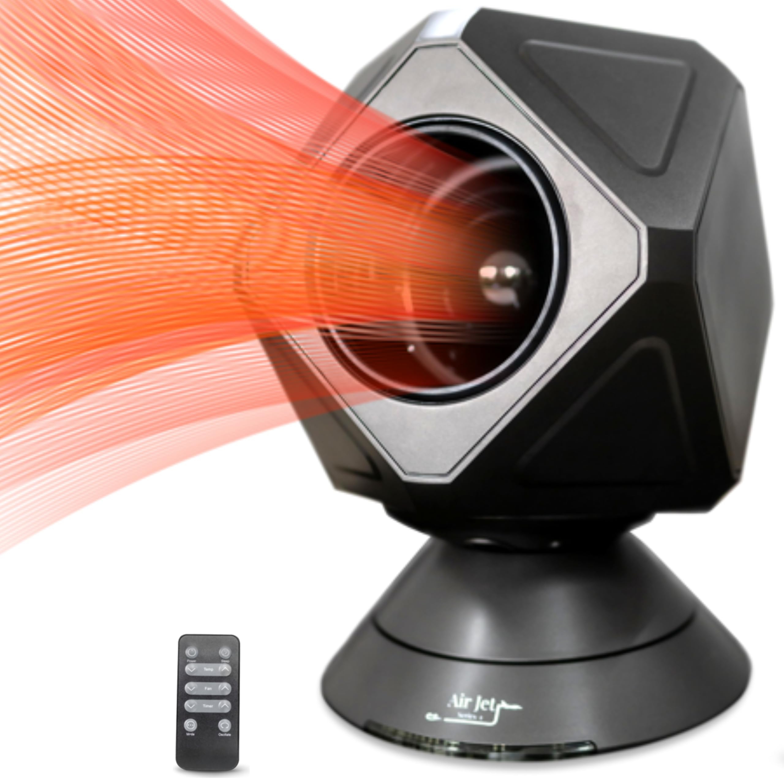 PROPER Air Jet Series-1 Infrared Space Heater Cooler Fan Combo |1500/950 Watt | 10- Fan Speeds | 5- Modes | 40-90 Degree Thermostat | For Indoor use