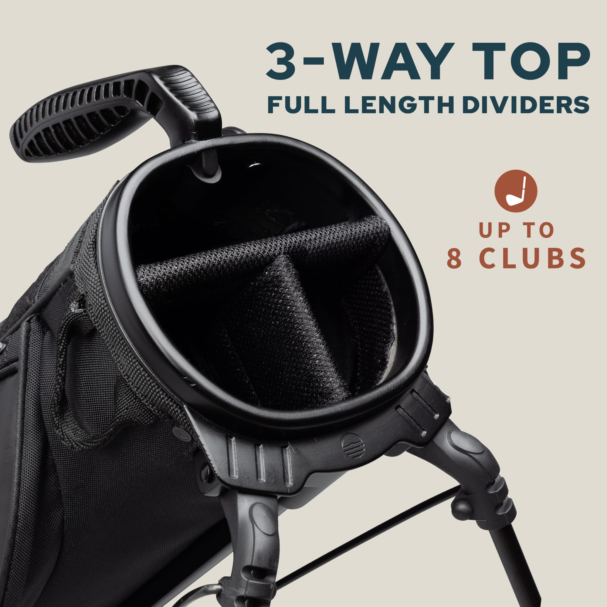 Sunday Golf Borsa Loma XL Leggera Tracolla Supporto Golf Pitch n Putt 1,5 kg