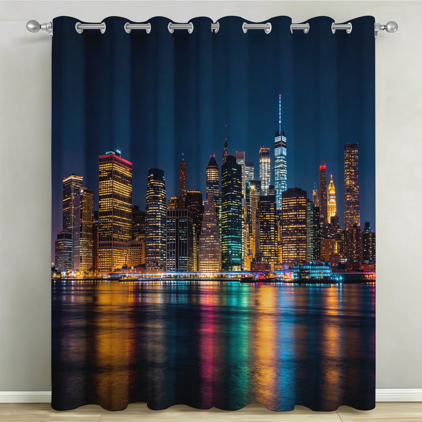 Rideaux Occultants New York 100x200 cm | Lot de 2 Isolants Thermiques
